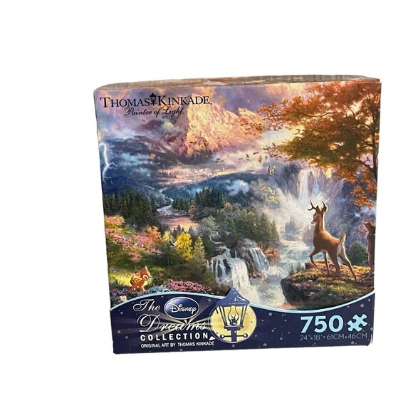 Disney Thomas Kinkade Dreams Collection 750 Piece Puzzle Bambi's First Year Comp - Picture 12 of 16